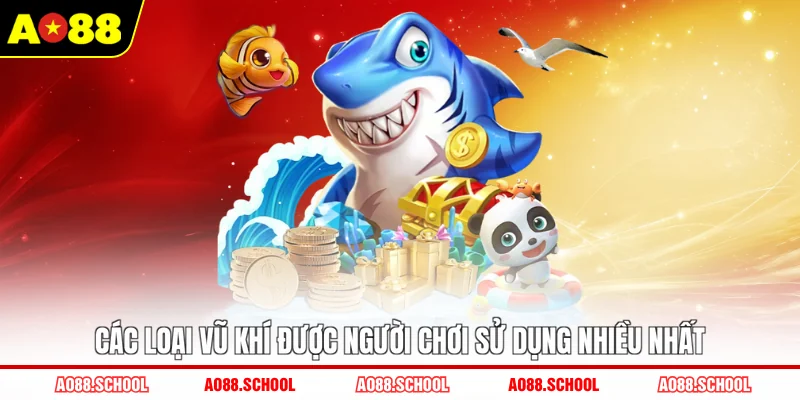 Các loại vũ khí được người chơi sử dụng nhiều nhất Các loại vũ khí được người chơi sử dụng nhiều nhất